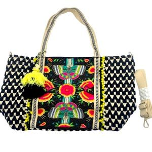 America & Beyond Beaded Tote Bag